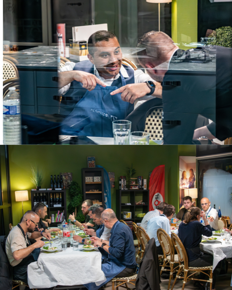 Fondateurs de LEVEL UP échangeant lors d'une soirée networking à Metz
